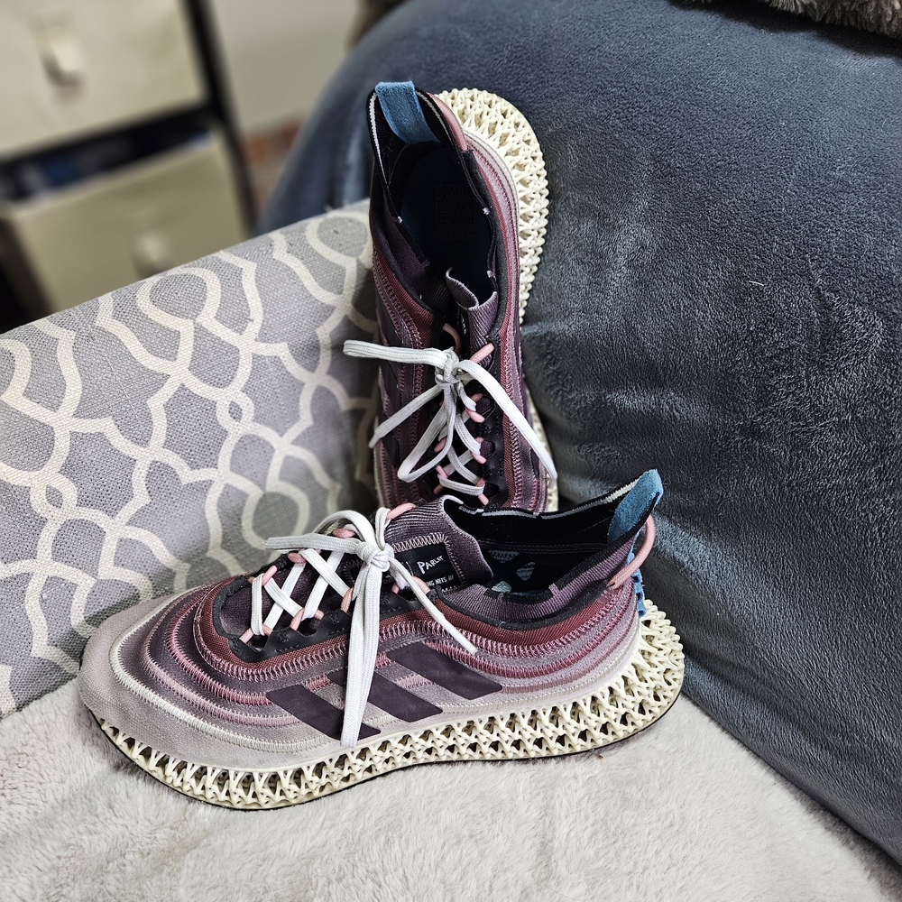 adidas Men’s Burgundy Pink 4D-Style Runner Sneakers